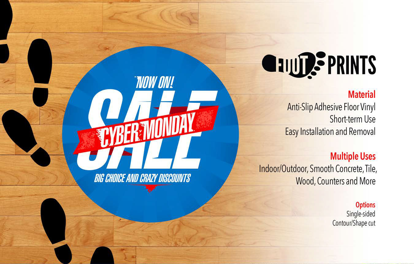 Footprint floor graphics