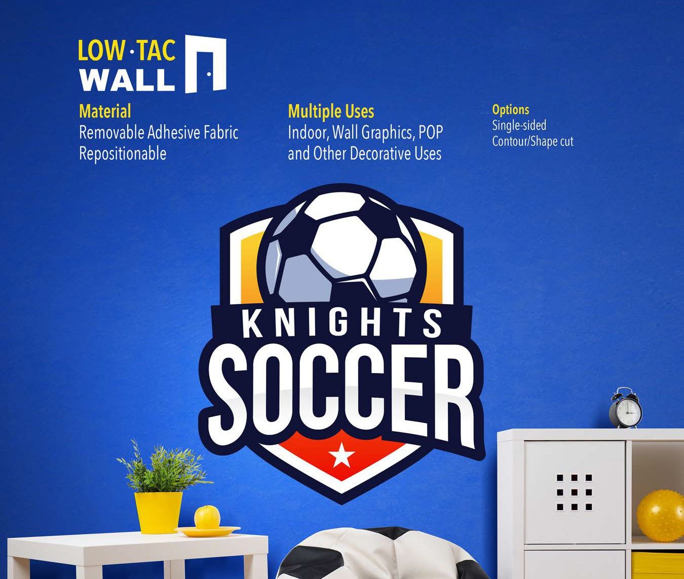 Low tac removable wall vinyl