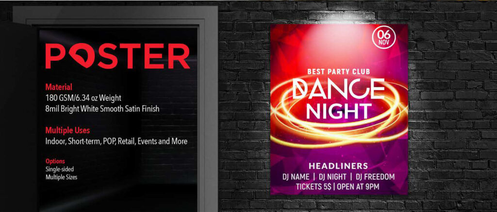 Full-color printed poster