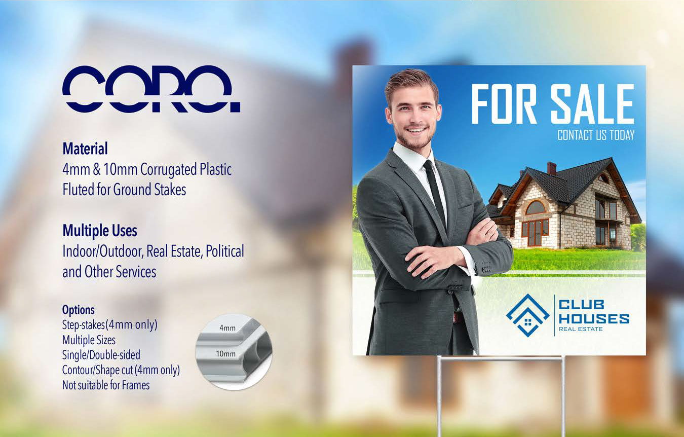 Corrugated plastic yard signs